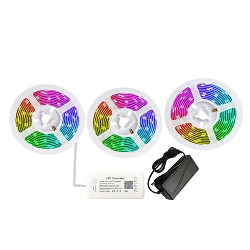 

Rgb Led Strip 15m/20m Music Gateways Required Smartphone App Control Voice Control Home Decor Flexible Lighting Tape 24 V