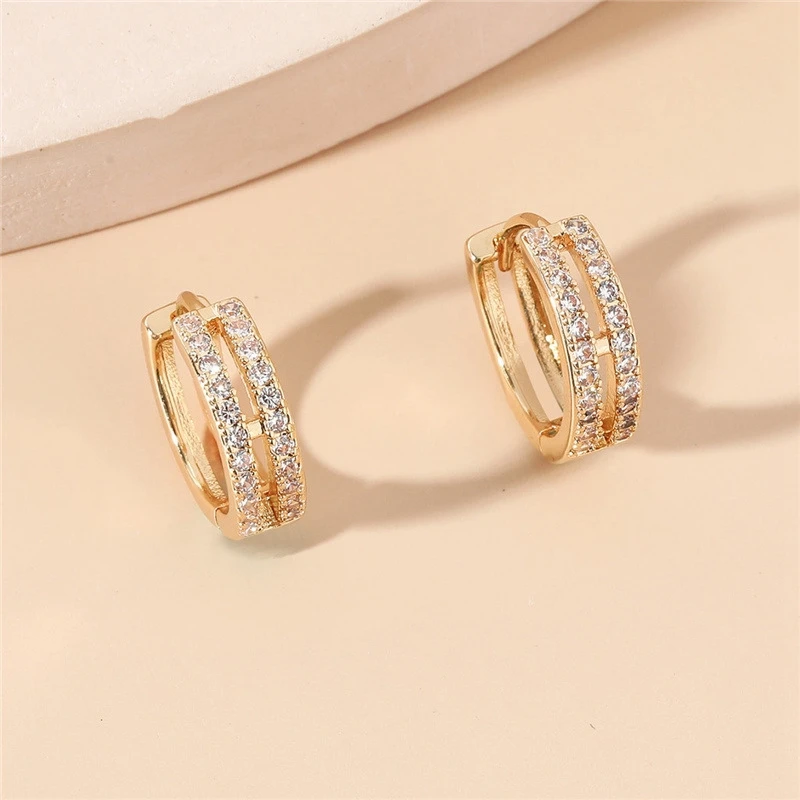 Luxury Gold Color Earrings Crystal Zircon Women's Popular Engagement Gifts Designer Earrings Jewelry Accessories
Luxury Gold Color Earrings Crystal Zircon Women's Popular Engagement Gifts Designer Earrings Jewelry Accessories