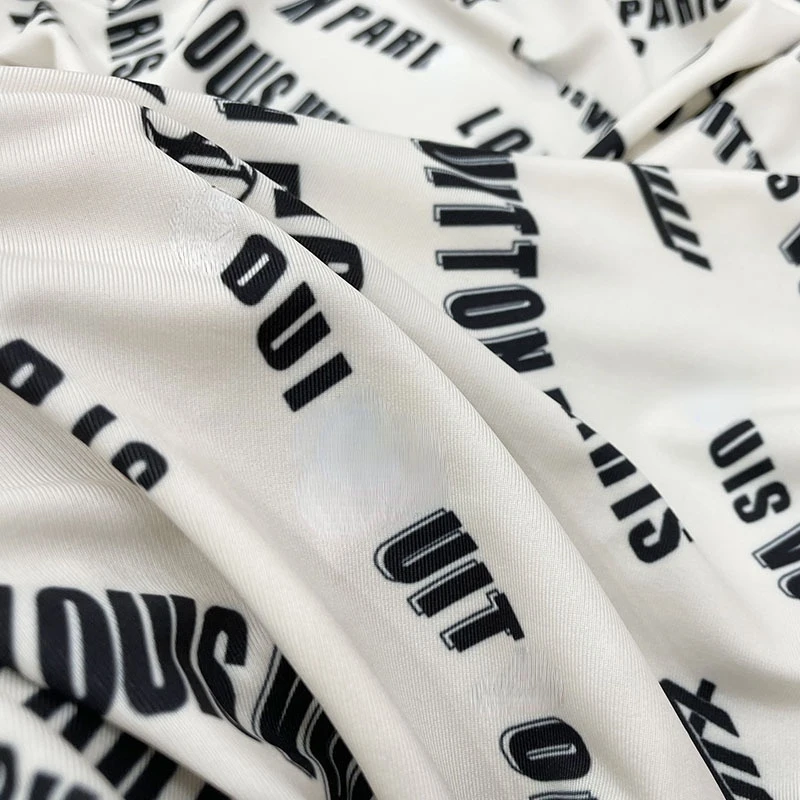 Printed Luxury Brand LOGO Printed Milk Fiber Fabric Fashion Clothing Shirt Letter Fabric Cloth for Dress by the Meter Sewing
Printed Luxury Brand LOGO Printed Milk Fiber Fabric Fashion Clothing Shirt Letter Fabric Cloth for Dress by the Meter Sewing