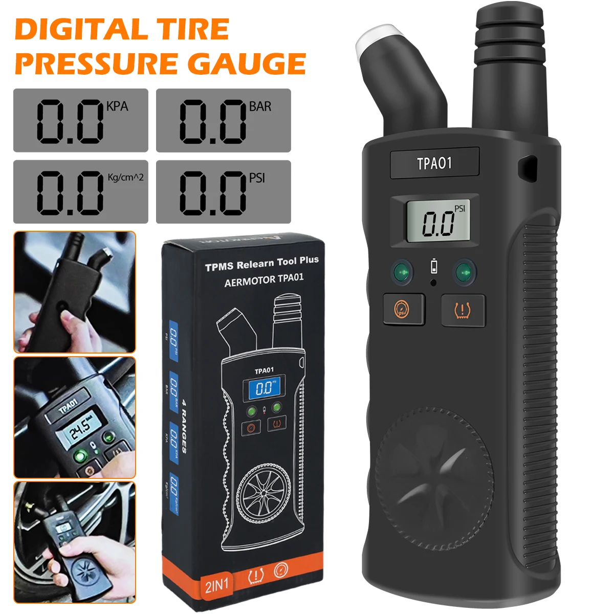 Tire Pressure Gauge TPMS Relearn Reset Tool Tire Sensor Pressure Monitor System Battery Operated 150PSI TPMS Tool for Car Auto
Tire Pressure Gauge TPMS Relearn Reset Tool Tire Sensor Pressure Monitor System Battery Operated 150PSI TPMS Tool for Car Auto