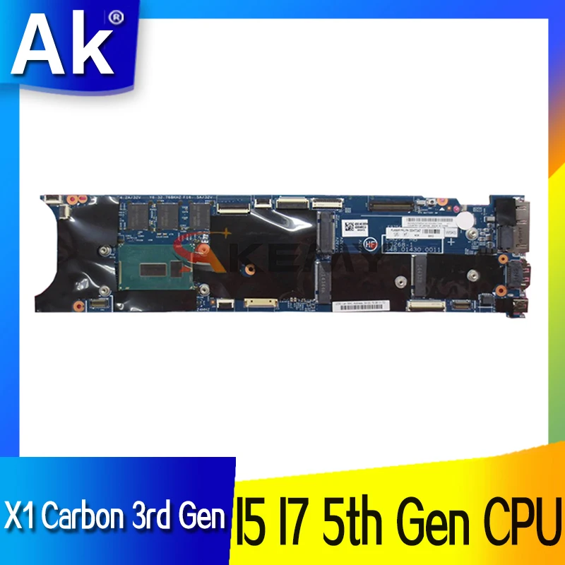 Материнская плата для ноутбука Lenovo ThinkPad X1 Carbon 3-го поколения, материнская плата 13268-1 с процессором I5 I7 5-го поколения, 4 ГБ 8 ГБ ОЗУ
Материнская плата для ноутбука Lenovo ThinkPad X1 Carbon 3-го поколения, материнская плата 13268-1 с процессором I5 I7 5-го поколения, 4 ГБ 8 ГБ ОЗУ
