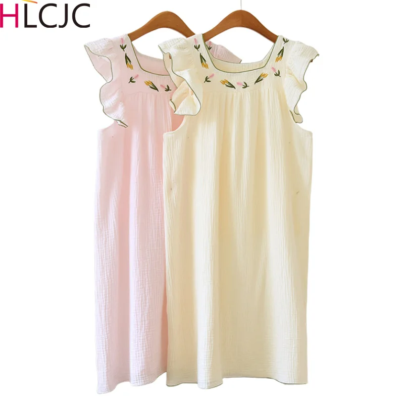 Summer Embroidered Cotton Nightgowns for Women Nighty for Ladies Sexy Women Pajamas Large Size Dress for Girl Suspended Dress
Summer Embroidered Cotton Nightgowns for Women Nighty for Ladies Sexy Women Pajamas Large Size Dress for Girl Suspended Dress