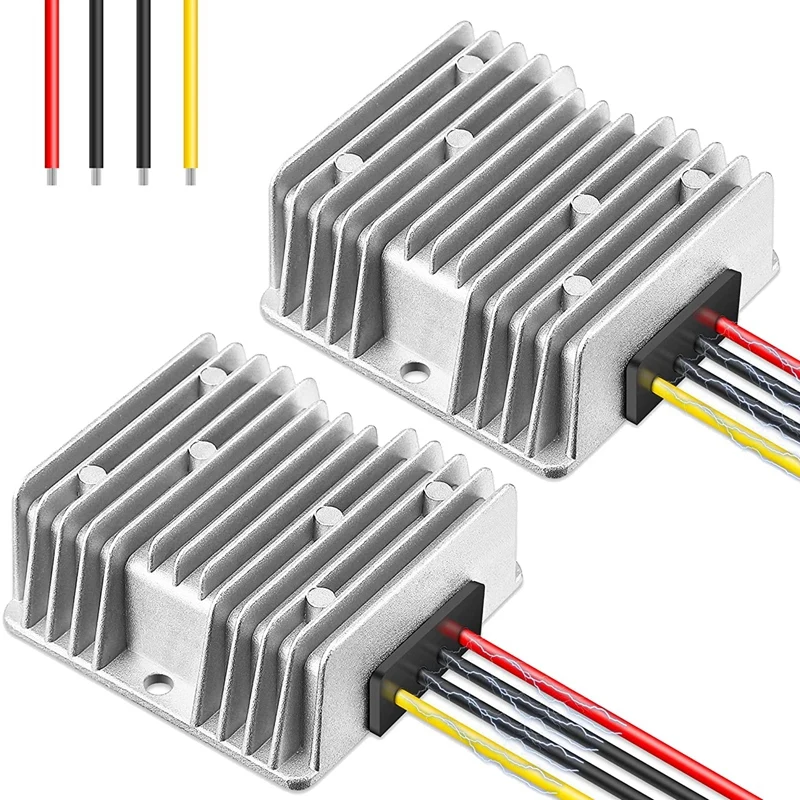 

2 Pack DC 36V 48V To DC 12V Converter 10A 120W 12 Volt Voltage Regulator Reducer Waterproof Buck Stabilizer Transformer Part