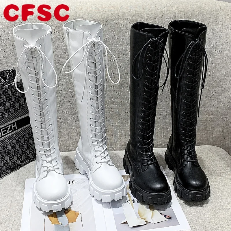 2022 New Thicken Winter Knight Boots Women Knee High Long Square Heel Retro Lace Up Motorcycle Boots Black White Botas Mujer 43
2022 New Thicken Winter Knight Boots Women Knee High Long Square Heel Retro Lace Up Motorcycle Boots Black White Botas Mujer 43
