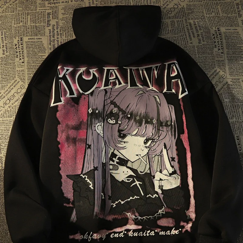 Anime Hiphop Hooded Sweater Mens Womens Winter New Two-Dimensional High Street Vibe Style Couple Plus Velvet Pullover Sweatshirt
Anime Hiphop Hooded Sweater Mens Womens Winter New Two-Dimensional High Street Vibe Style Couple Plus Velvet Pullover Sweatshirt