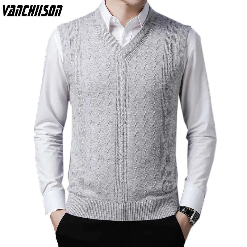 Mens Brand Wool Knit Tank Vest Jumpers Basic Sweater Sleeveless Tops Casual Basic for Autumn Winter V Neck 3D Waves 00161919
Mens Brand Wool Knit Tank Vest Jumpers Basic Sweater Sleeveless Tops Casual Basic for Autumn Winter V Neck 3D Waves 00161919