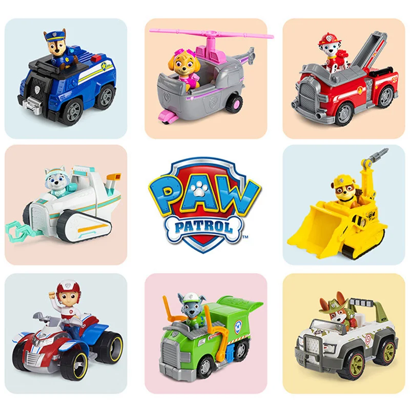 

Paw Patrol Rescue Dog Puppy Set Toy Car Patrulla Canina Toys Action Figure Model Marshall Chase Rubble Ryder Car Children Gifts