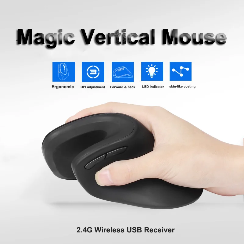 

Беспроводная Вертикальная мышь, проводная USB компьютерная игровая оптическая мышь 2,4G тихий геймер, эргономичная мышь для ноутбука, ПК, планшета Windows