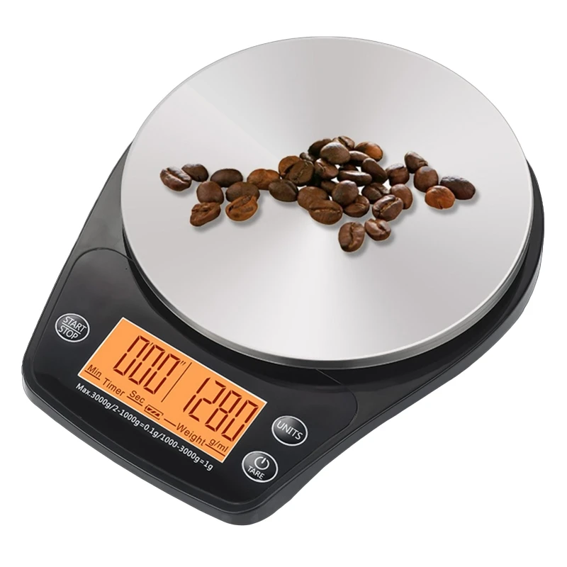 High Accuracy Kitchen Scale with Tare Function Coffee Scale with Timer LCD Backlight Display 0.1g/3kg Tare Function
High Accuracy Kitchen Scale with Tare Function Coffee Scale with Timer LCD Backlight Display 0.1g/3kg Tare Function