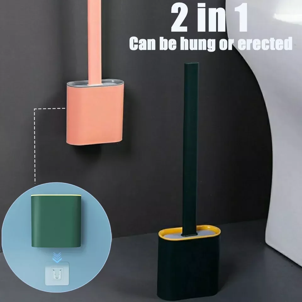Toilet Brush Silicone Wc Cleaner Toilet Brush No Dead Toilet Cleaning Brush Flat Head Flexible Soft Bristles Brush With Holder
Toilet Brush Silicone Wc Cleaner Toilet Brush No Dead Toilet Cleaning Brush Flat Head Flexible Soft Bristles Brush With Holder