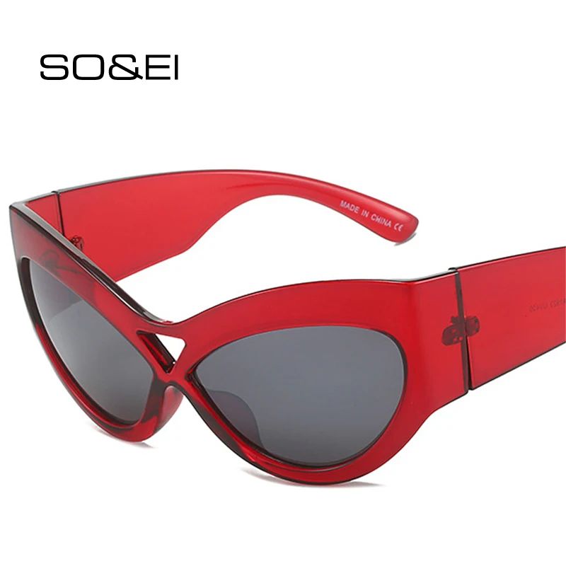 SO&EI Retro Cat Eye Women Sunglasses Fashion Gradient Mirror Shades UV400 Trending Men Y2K Wide Legs Sun Glasses
SO&EI Retro Cat Eye Women Sunglasses Fashion Gradient Mirror Shades UV400 Trending Men Y2K Wide Legs Sun Glasses