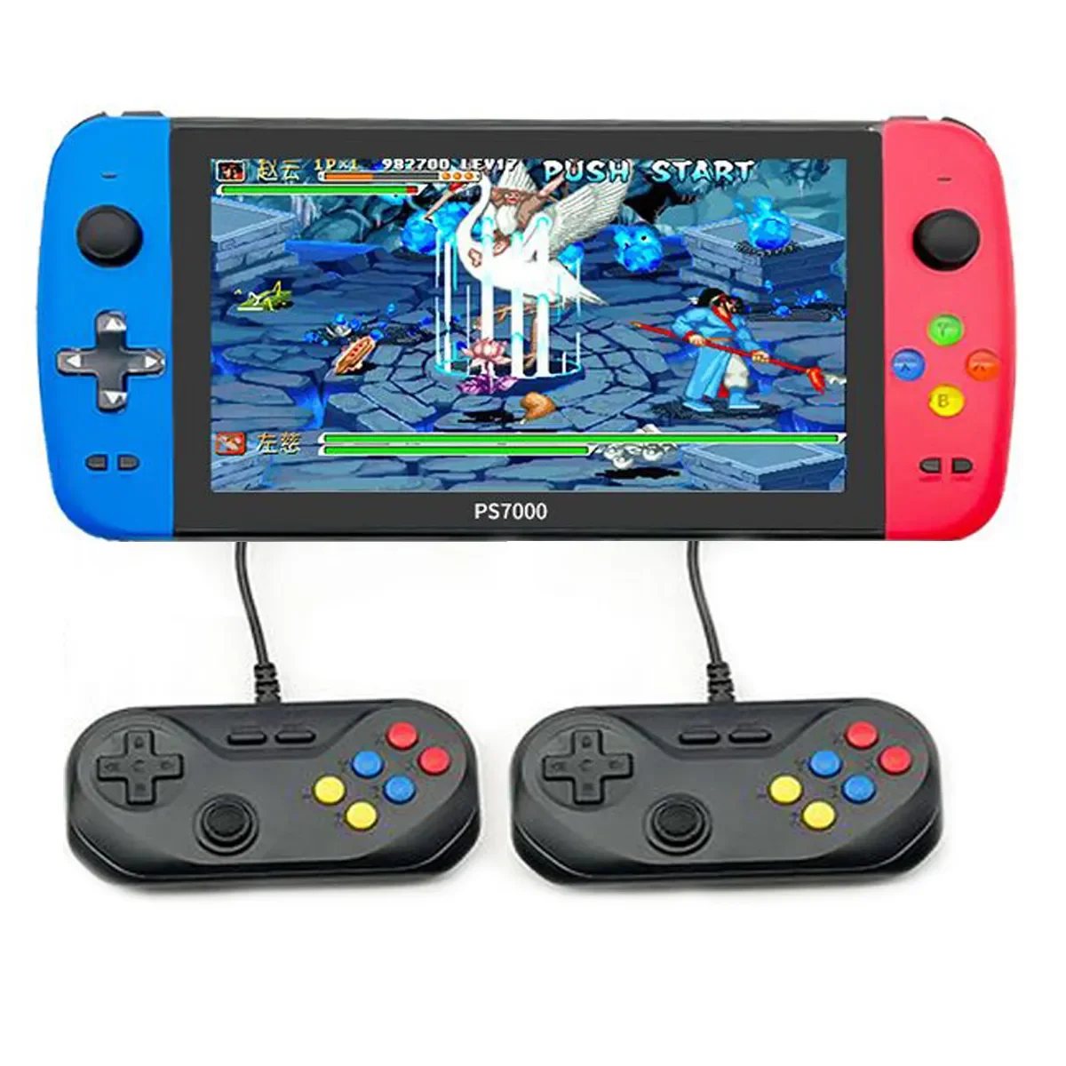 7 inch Handheld Portable Game Console with 2 gamepads 64/128GB 5000 free games 100 ps1 games for MAME/CPS/SegaMD
7 inch Handheld Portable Game Console with 2 gamepads 64/128GB 5000 free games 100 ps1 games for MAME/CPS/SegaMD