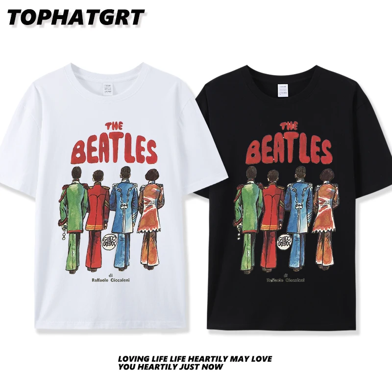 B-BEATLES Printed T Shirt for Men 100% Cotton Casual Short Sleeve Unisex Classic T-shirts Women Summer Clothing
B-BEATLES Printed T Shirt for Men 100% Cotton Casual Short Sleeve Unisex Classic T-shirts Women Summer Clothing