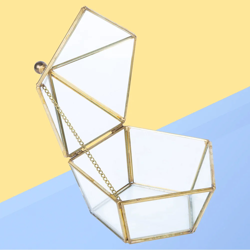 Glass Containers Hexagon Ring Box Glass Earring Box Preserved Flower Glass Clear Jewelry Holder Geometric Ring Storage box
Glass Containers Hexagon Ring Box Glass Earring Box Preserved Flower Glass Clear Jewelry Holder Geometric Ring Storage box