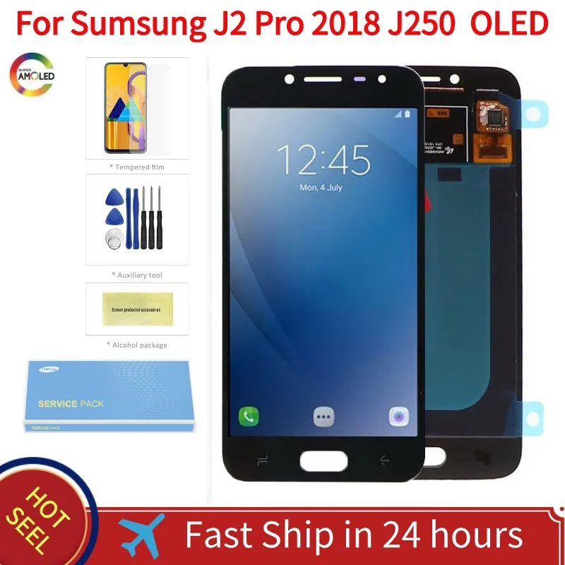 Super AMOLED J250 Screen For Samsung Galaxy J2 Pro 2018 J250 LCD Display With Touch Screen Digitizer Assembly+service package
Super AMOLED J250 Screen For Samsung Galaxy J2 Pro 2018 J250 LCD Display With Touch Screen Digitizer Assembly+service package