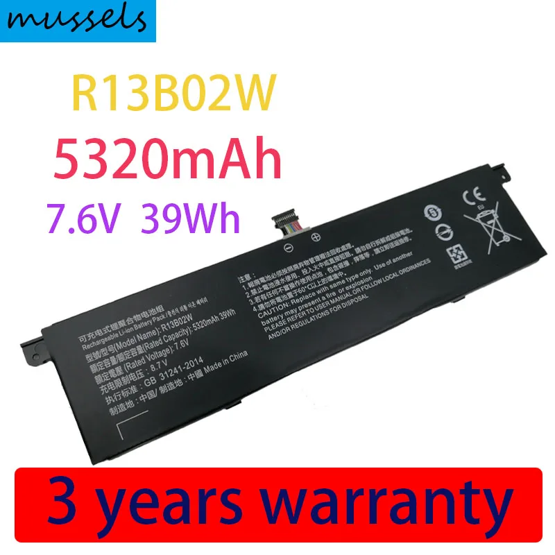 R13B01W R13B02W Universal Laptop Battery For Xiaomi Mi Air 13.3" Series Tablet PC Tablet Notebook Batteries 7.6V 39Wh NEW
R13B01W R13B02W Universal Laptop Battery For Xiaomi Mi Air 13.3" Series Tablet PC Tablet Notebook Batteries 7.6V 39Wh NEW