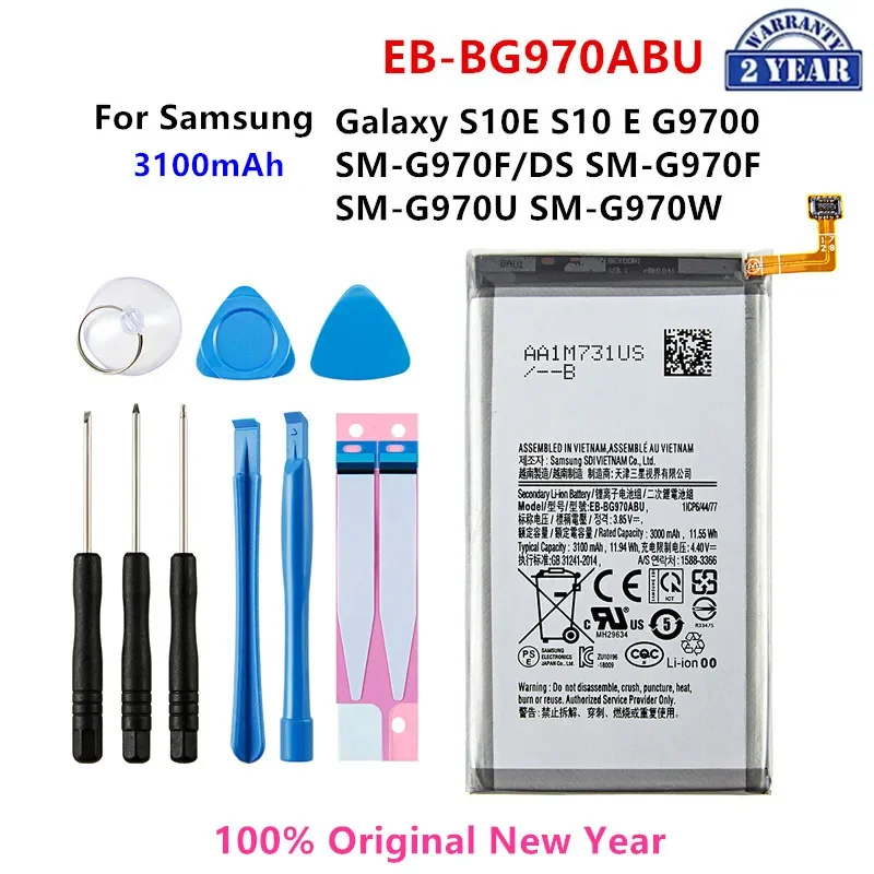 100% Orginal EB-BG970ABU 3100mAh Battery For Samsung Galaxy S10E S10 E G9700 SM-G970F/DS SM-G970F SM-G970U SM-G970W +Tools
100% Orginal EB-BG970ABU 3100mAh Battery For Samsung Galaxy S10E S10 E G9700 SM-G970F/DS SM-G970F SM-G970U SM-G970W +Tools