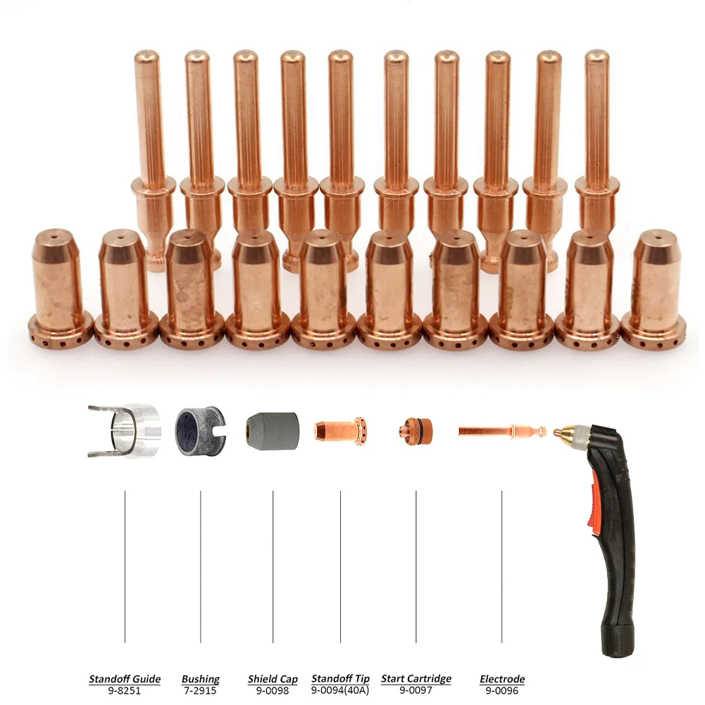 9-0096 Plasma Electrode 9-0094 Nozzles Tip 20 Pcs Fit SL40 Cutter Torch Plasma Torch Electrodes Nozzle Set Plasma Cutting Consum
9-0096 Plasma Electrode 9-0094 Nozzles Tip 20 Pcs Fit SL40 Cutter Torch Plasma Torch Electrodes Nozzle Set Plasma Cutting Consum