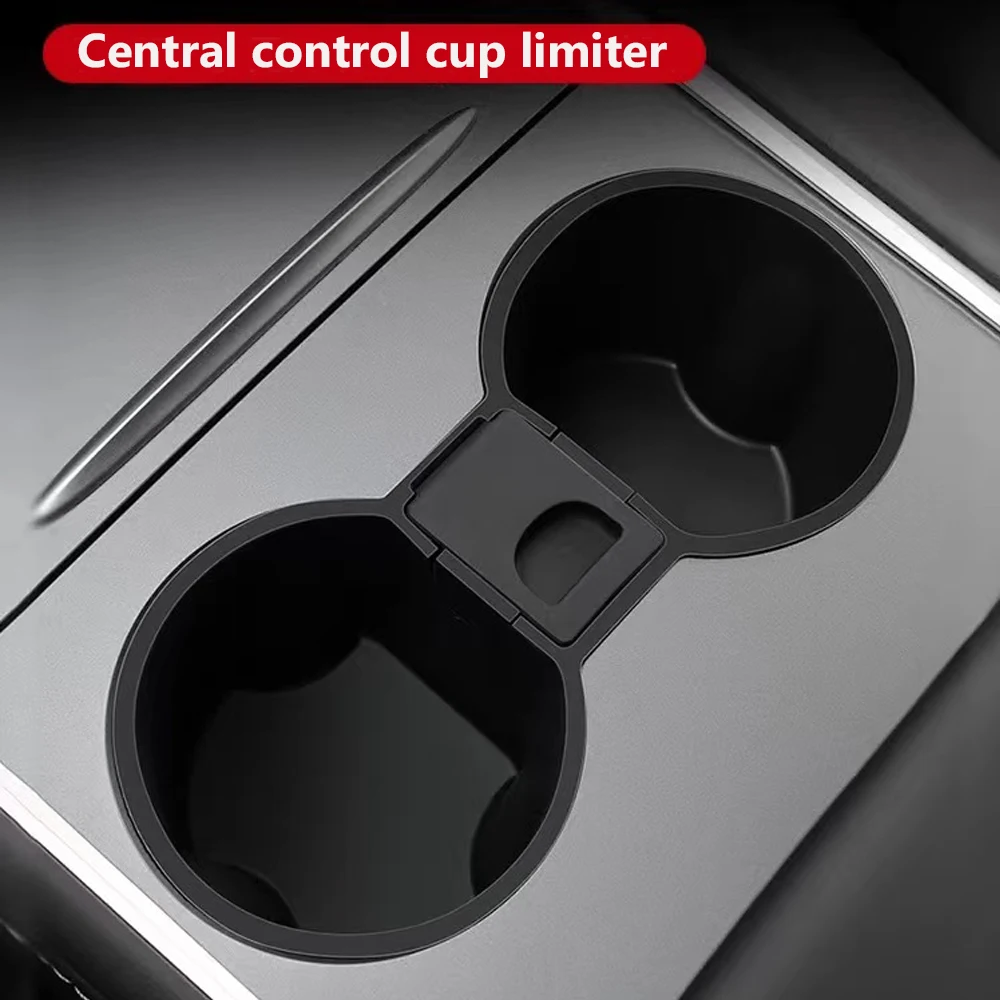 

Center Console Cup Holder Insert for Tesla Model 3 Y 2021 Silicone Interior Slot Slip Drink Limiter Car Accessories