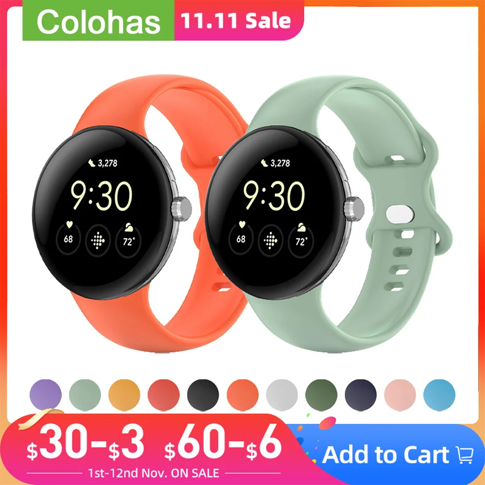 Ремешок спортивный для Google Pixel Watch Active, силиконовый сменный Браслет для Pixel Watch S / L
Ремешок спортивный для Google Pixel Watch Active, силиконовый сменный Браслет для Pixel Watch S / L