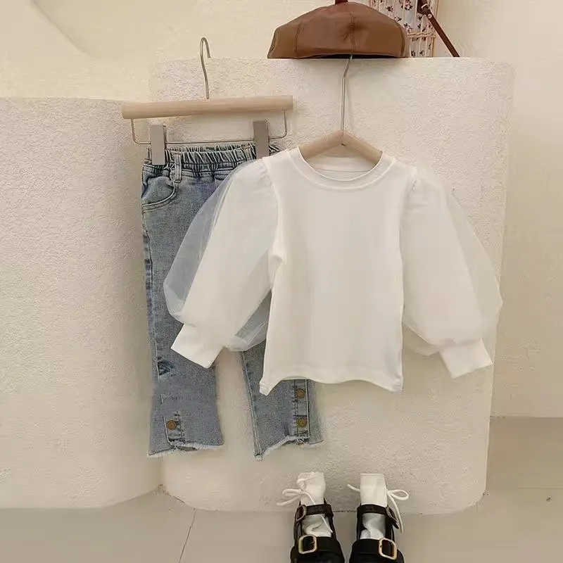 Fashion Baby Girl Cotton T-Shirt Sleeve Infant Toddler Girl Top Tshirt Long Gauze Sleeve Round Neck Tee Top Solid 1-14Y
Fashion Baby Girl Cotton T-Shirt Sleeve Infant Toddler Girl Top Tshirt Long Gauze Sleeve Round Neck Tee Top Solid 1-14Y