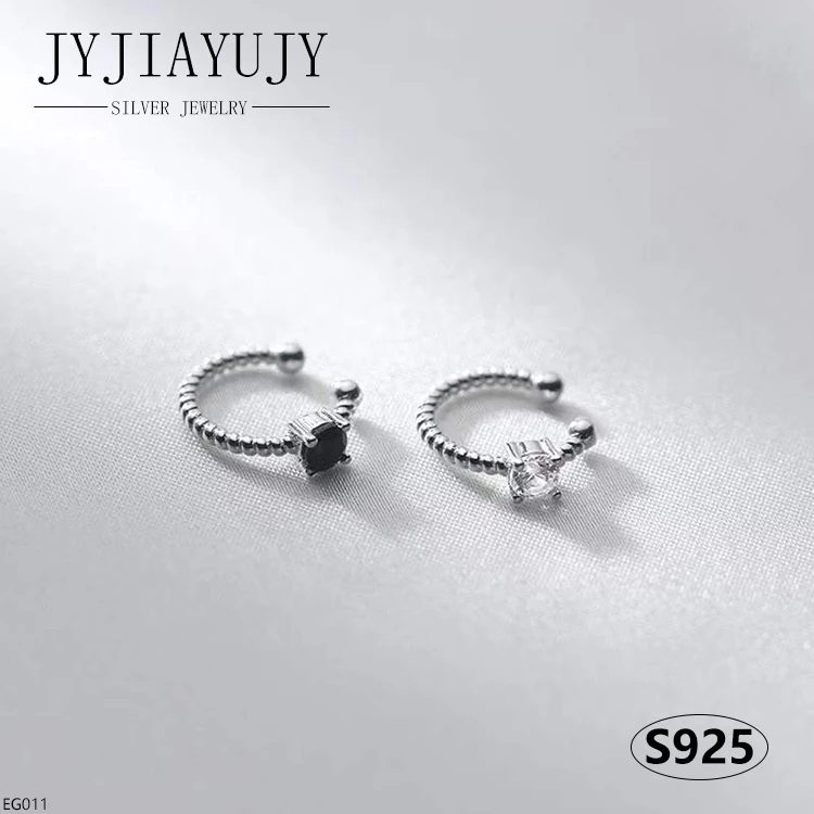JYJIAYUJY 100% Sterling Silver S925 Ear Clip-Ons Earrings A Black White Zircon Fashion Trendy Hypoallergenic Jewelry Gift EG011
JYJIAYUJY 100% Sterling Silver S925 Ear Clip-Ons Earrings A Black White Zircon Fashion Trendy Hypoallergenic Jewelry Gift EG011