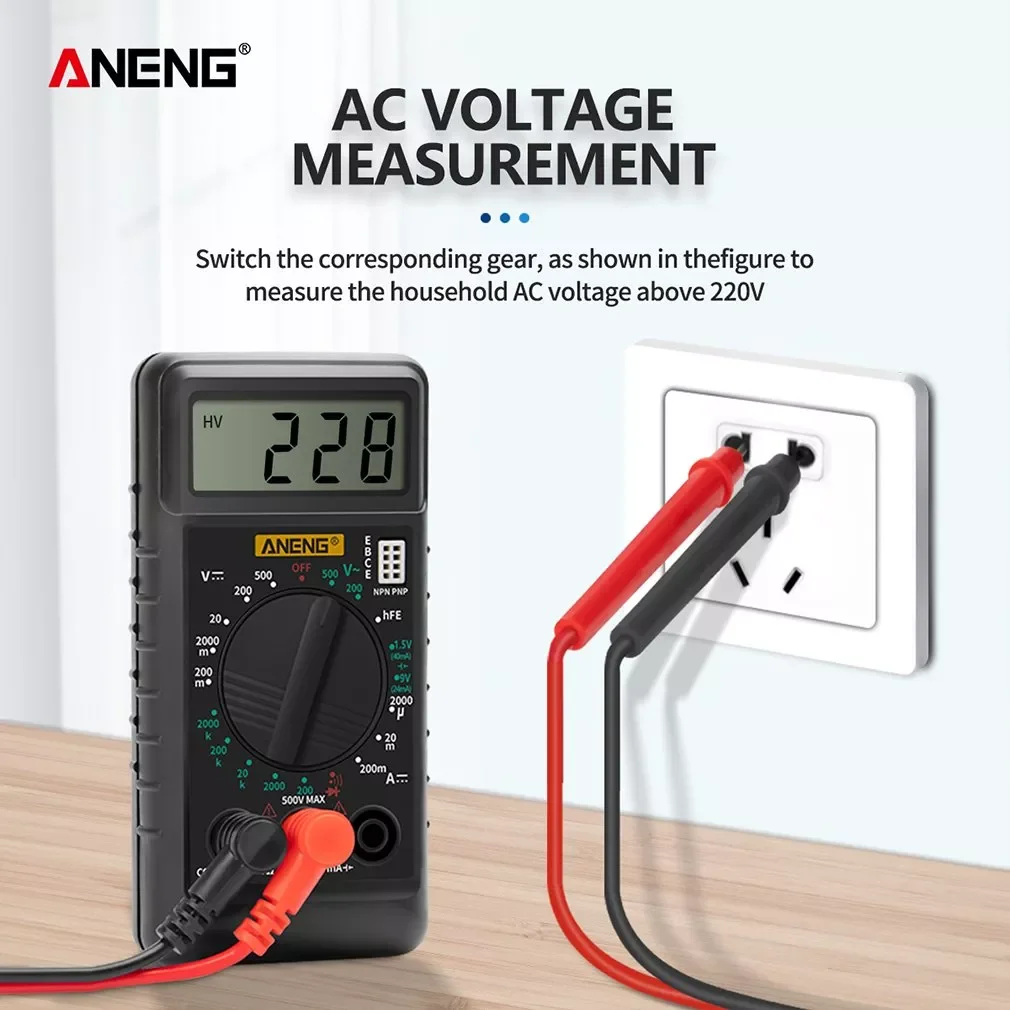 DT-182 Digital Mini Multimeter DC/AC Voltage Current Meter Handheld Pocket Voltmeter Ammeter Diode Triode Tester Multitester
DT-182 Digital Mini Multimeter DC/AC Voltage Current Meter Handheld Pocket Voltmeter Ammeter Diode Triode Tester Multitester