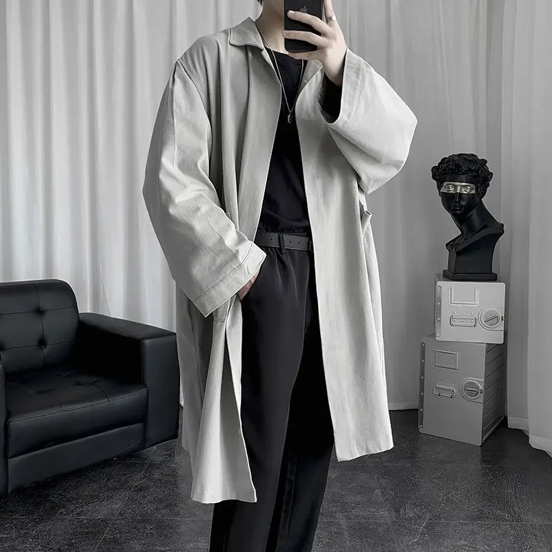 Autumn Long Coat Men's Fashion Solid Color Casual Cardigan Trench Men Streetwear Wild Loose Korean Windbreaker Jacket Menwear
Autumn Long Coat Men's Fashion Solid Color Casual Cardigan Trench Men Streetwear Wild Loose Korean Windbreaker Jacket Menwear