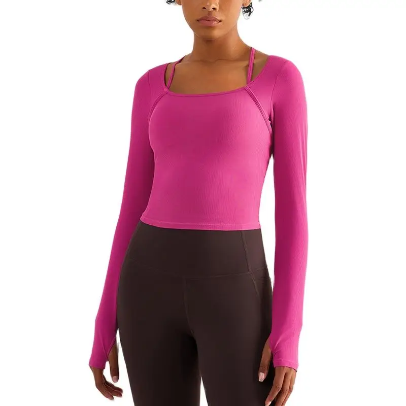Lulu Yoga Casaco Clothes Long Sleeves With Breast Cushion 2022 Autumn Winter T-shirt Top Neck Hanging Sexy Slim Fit Sports Fitne
Lulu Yoga Casaco Clothes Long Sleeves With Breast Cushion 2022 Autumn Winter T-shirt Top Neck Hanging Sexy Slim Fit Sports Fitne