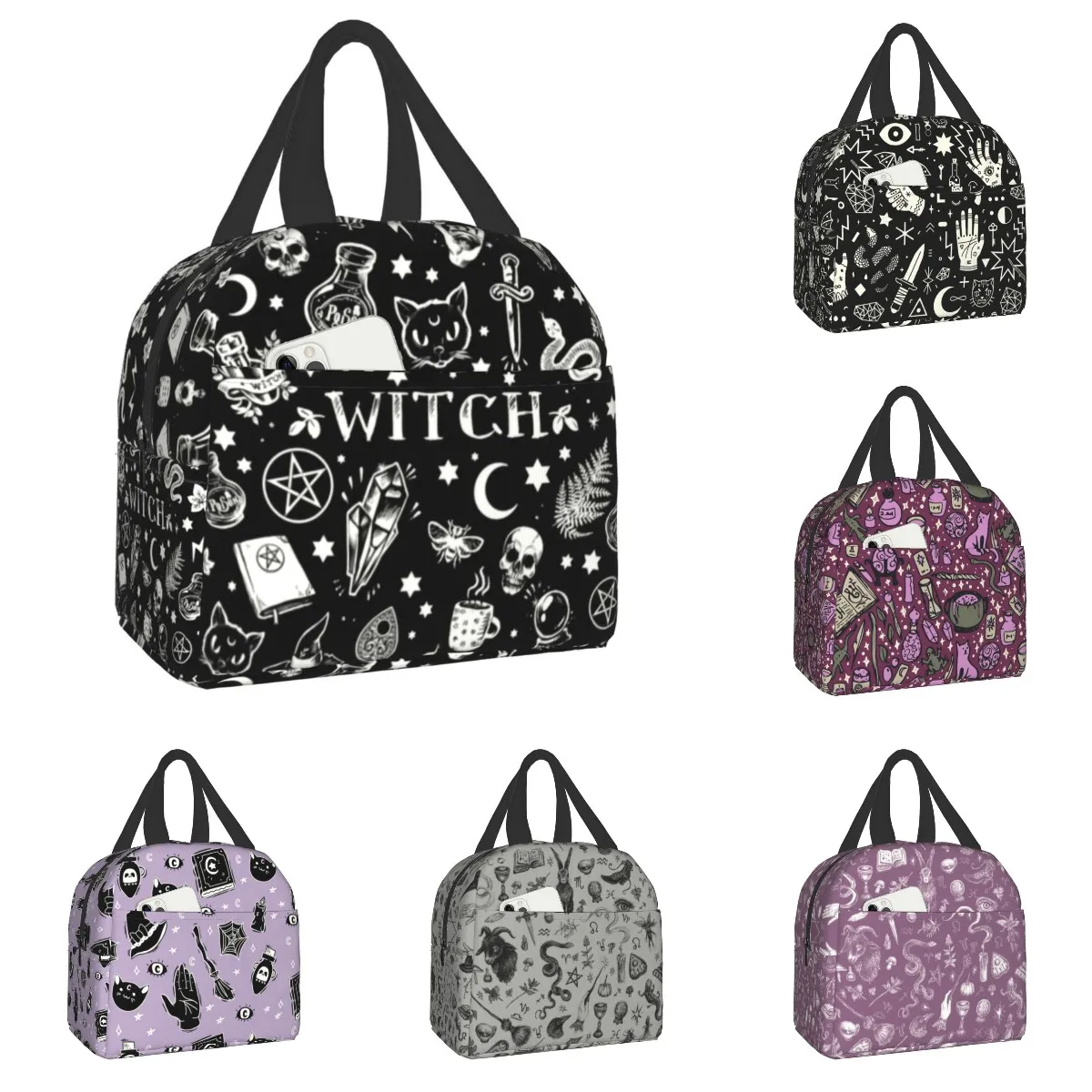Witch Pattern Insulated Lunch Bag for Work School Halloween Cat SKull Waterproof Cooler Thermal Lunch Box Women Kids Picnic Bags
Witch Pattern Insulated Lunch Bag for Work School Halloween Cat SKull Waterproof Cooler Thermal Lunch Box Women Kids Picnic Bags
