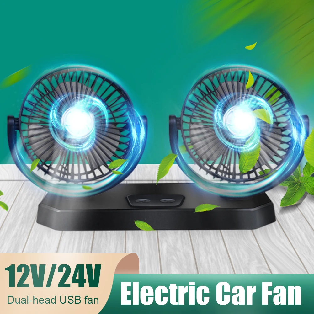 12V/24V Car Fan Dual Head Cooling Fan 3 Speeds Adjustable for Front Back Seats Low Noise Auto Cooler Air Fan Car Accessories
12V/24V Car Fan Dual Head Cooling Fan 3 Speeds Adjustable for Front Back Seats Low Noise Auto Cooler Air Fan Car Accessories