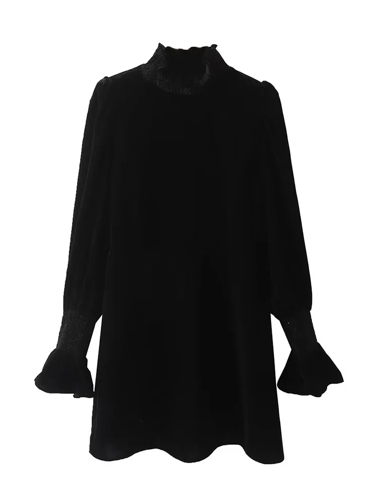 Women 2022 Autumn New Chic Fashion Velvet Mini Dress Vintage Long Sleeve Back Zipper Female Dresses robe Vestidos
Women 2022 Autumn New Chic Fashion Velvet Mini Dress Vintage Long Sleeve Back Zipper Female Dresses robe Vestidos