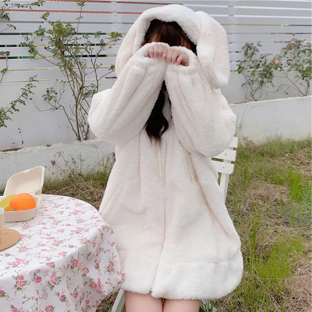 Cute Women Coat Zipper Placket Lovely Loose Long Sleeve Sweatshirt Jacket Japanese Style Women Hoodie for Shopping
Cute Women Coat Zipper Placket Lovely Loose Long Sleeve Sweatshirt Jacket Japanese Style Women Hoodie for Shopping