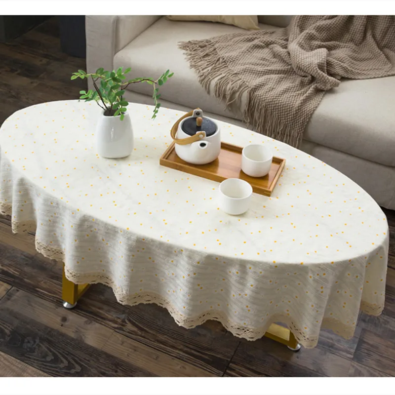 Oval Tablecloths Pastoral Style Small Daisy Flower French Tea Table Lace Table Cover New Year's Table Cloth Coffee Home Decorati
Oval Tablecloths Pastoral Style Small Daisy Flower French Tea Table Lace Table Cover New Year's Table Cloth Coffee Home Decorati