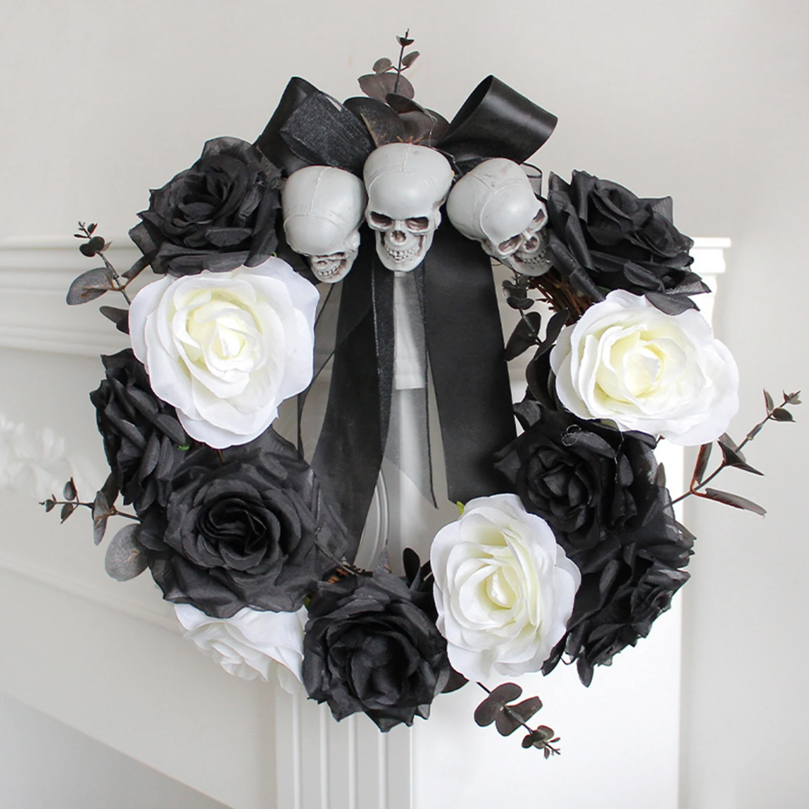 Halloween Ghost Wreath Door Pendant Skull Rose Rattan Wreath Home Wall Door Party Horror Decorations Backdrop Halloween Decor
Halloween Ghost Wreath Door Pendant Skull Rose Rattan Wreath Home Wall Door Party Horror Decorations Backdrop Halloween Decor