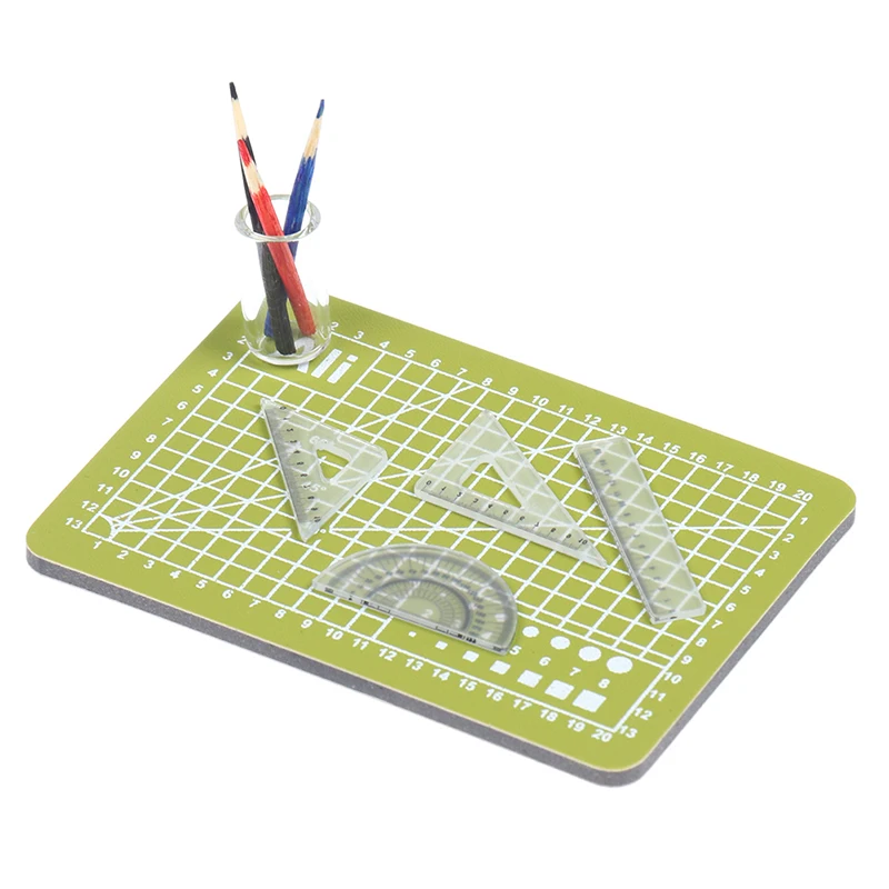 1:12 Dollhouse Miniature Cute Creative Cutting Mat Ruler Pencil Pen Holder Set Doll Home Decoration Kids Toys Gift 
1:12 Dollhouse Miniature Cute Creative Cutting Mat Ruler Pencil Pen Holder Set Doll Home Decoration Kids Toys Gift