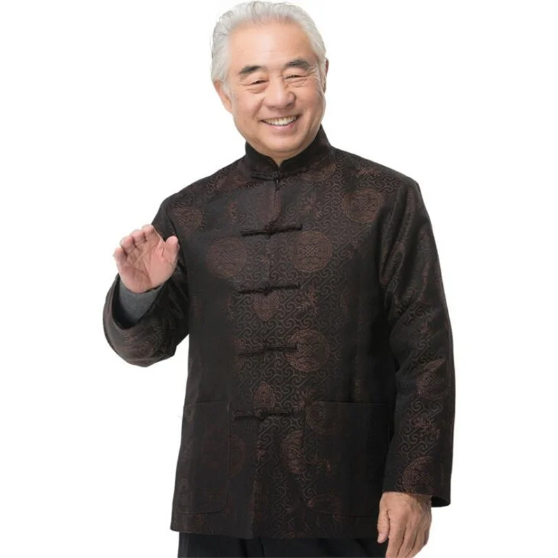 Spring Middle-aged jacket men blazer brown slim fit casaco jaqueta masculina coats mens Tang suit Chinese style stand collar
Spring Middle-aged jacket men blazer brown slim fit casaco jaqueta masculina coats mens Tang suit Chinese style stand collar