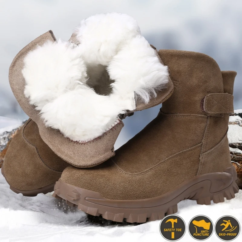 New Winter Thickened Wool Work Safety Shoes For Men Steel Toe Cap Work Boots Non Slip Security Shoes Male Snow Boots
New Winter Thickened Wool Work Safety Shoes For Men Steel Toe Cap Work Boots Non Slip Security Shoes Male Snow Boots