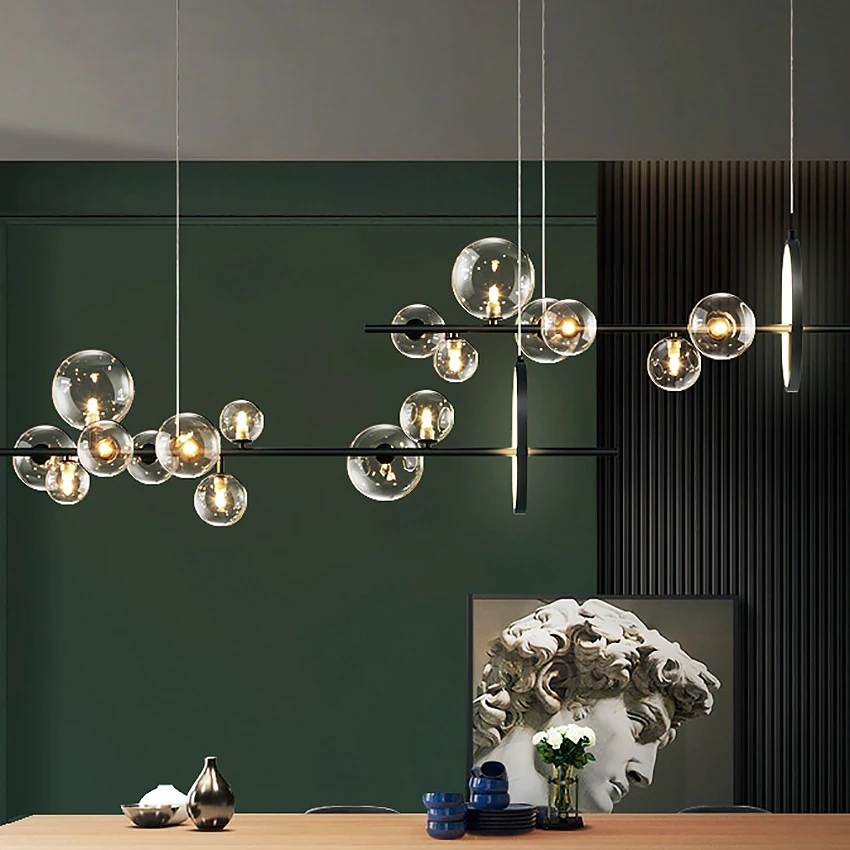 Nordic Bubble Ceiling Chandelier For Dining Living Room Kitchen Bedroom Black Led Lighting Decoration Luminaire Suspension Lamp
Nordic Bubble Ceiling Chandelier For Dining Living Room Kitchen Bedroom Black Led Lighting Decoration Luminaire Suspension Lamp