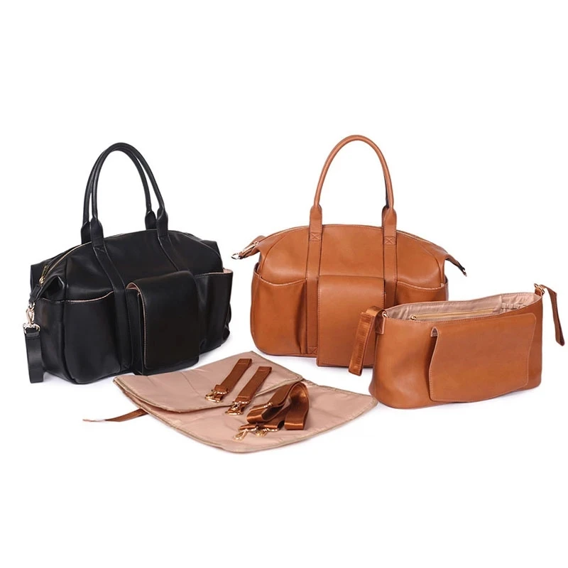 New PU Leather Adjustable Shoulder Straps Large Capacity Travel Backpack Stroller Waterproof Storage Bag Maternity Nursing Bag
New PU Leather Adjustable Shoulder Straps Large Capacity Travel Backpack Stroller Waterproof Storage Bag Maternity Nursing Bag