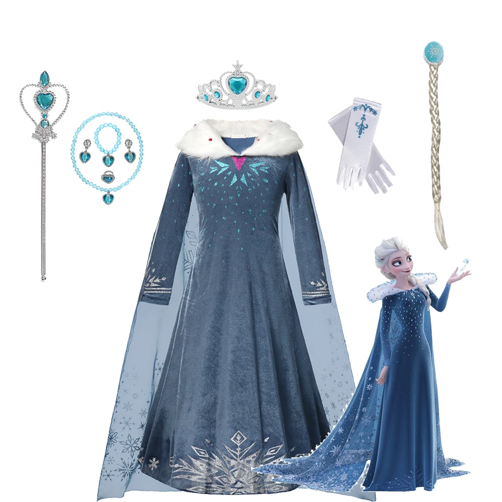 Girl Disney Frozen Elsa Princess Dress Fashion Snowflake Sequins Dark Blue Gown Polyester Halloween Christmas Costume For Kids
Girl Disney Frozen Elsa Princess Dress Fashion Snowflake Sequins Dark Blue Gown Polyester Halloween Christmas Costume For Kids