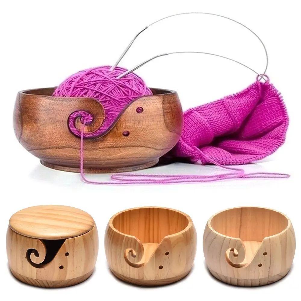 Handmade Holes Arts Knitting Crochet Weaving Tool Wooden Yarn Bowl Woolen Knitting Storage Basket Wool Holder Organizer
Handmade Holes Arts Knitting Crochet Weaving Tool Wooden Yarn Bowl Woolen Knitting Storage Basket Wool Holder Organizer