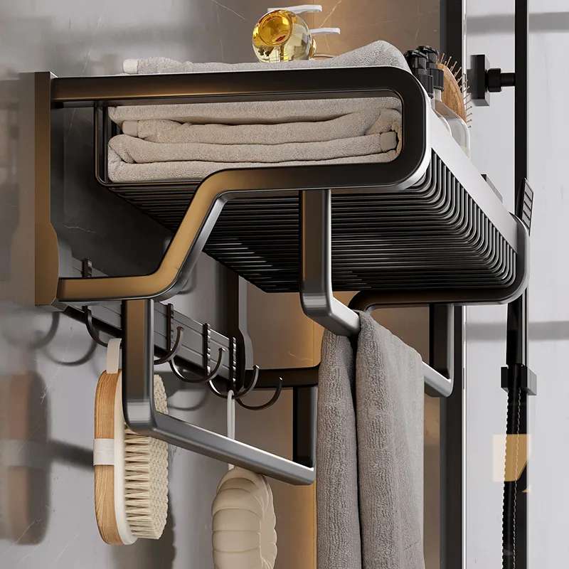 Non Perforated Hand Washing Bathroom Space Aluminum Storage Bathroom Storage Rack Towel Rod
Non Perforated Hand Washing Bathroom Space Aluminum Storage Bathroom Storage Rack Towel Rod
