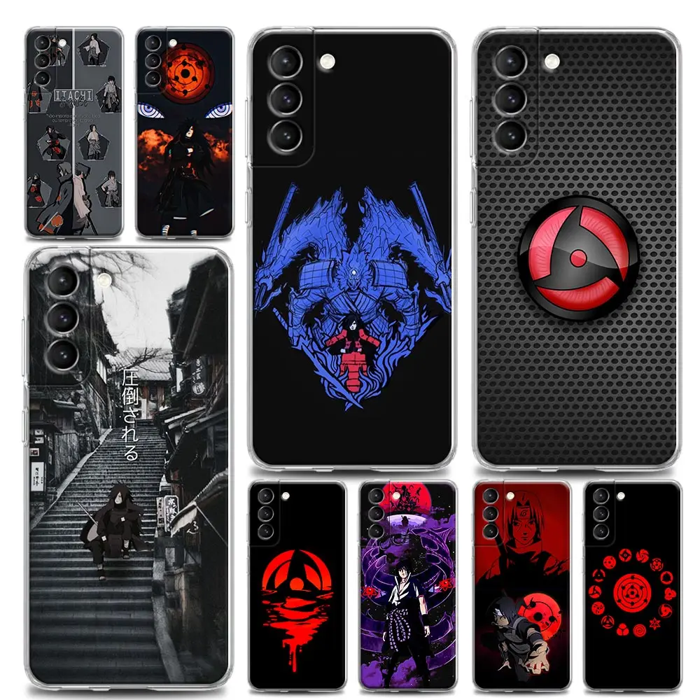 

Clear Phone Case For Samsung Galaxy S20 S21 FE S10 S22 Plus Ultra S10e Lite Soft Cover Naruto Uchiha Madara Sasuke Itachi Anime