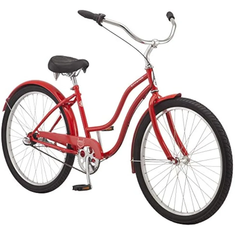 

Прогулочный велосипед для взрослых Schwinn Mikko, 17-дюймовая стальная рама, широкие колеса для стабильности, задние горные тормоза