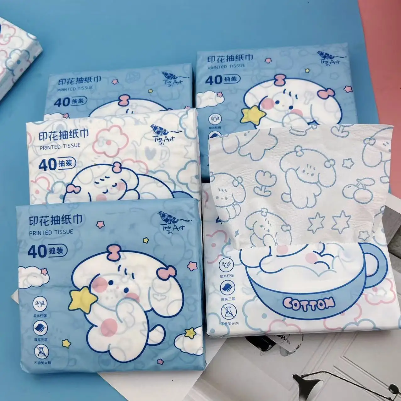 

Sanrio Kawaii Cinnamoroll бумажные полотенца с мультяшным аниме принтом Саше бумажные полотенца милое студенческое общежитие туалетная бумага товары для дома