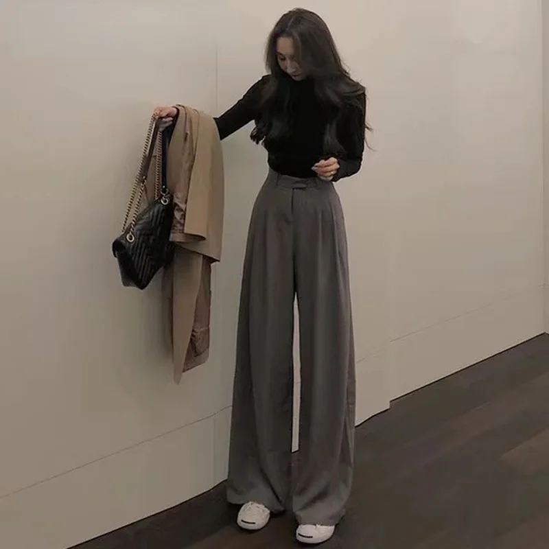 Suit Pants Female Solid Wide Leg Pants Women Autumn Winter New Full Length Pants Ladies High Quality simple Casual Straight Pant
Suit Pants Female Solid Wide Leg Pants Women Autumn Winter New Full Length Pants Ladies High Quality simple Casual Straight Pant
