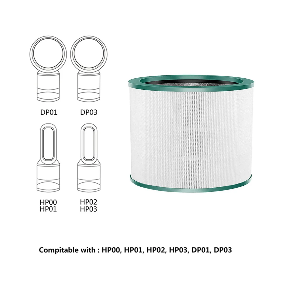 HEPA Filter Screen Replacement Air Filter for Dyson HP00 HP01 HP02 HP03 DP01 DP03 Bladeless Air Purifier 
HEPA Filter Screen Replacement Air Filter for Dyson HP00 HP01 HP02 HP03 DP01 DP03 Bladeless Air Purifier