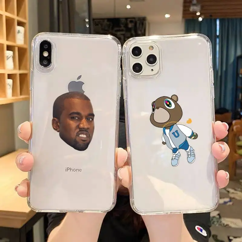 Модный дизайнерский чехол Kanye West Ye для iPhone 11 12 Mini 13 14 Pro XS Max X 8 7 6s Plus SE XR прозрачный |