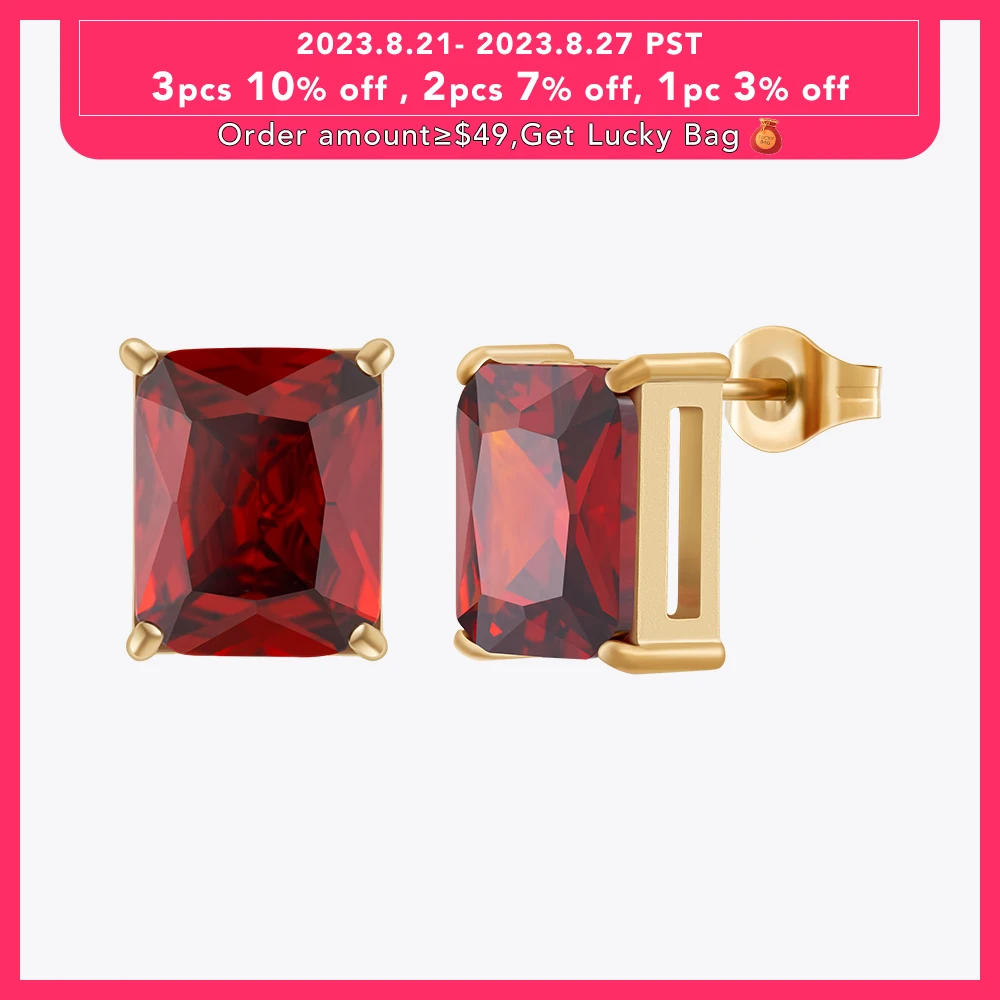 ENFASHION Aretes De Mujer Square Red Zircon Stud Earrings For Women 18K Plated Gold Color In Earings Fashion Jewelry Party 31455
ENFASHION Aretes De Mujer Square Red Zircon Stud Earrings For Women 18K Plated Gold Color In Earings Fashion Jewelry Party 31455